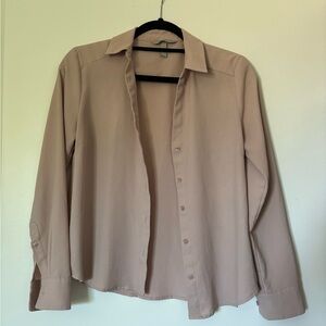 H&M Women’s Button Down Long Sleeve - Size XXS - Blush Pink